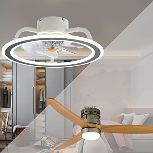 Ekiznsn ventilatori sa dvostrukim stropom 20 inča Moderni plafon bez rukava sa svjetlom + 52 '' vanjski stropni ventilator sa lakim