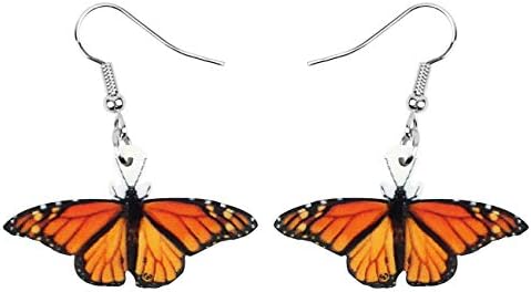 DOWAY akrilne svijetle šarene leptir naušnice vise za žene djevojke padaju nakit, proljeće ljeto leptir pokloni dekoracija