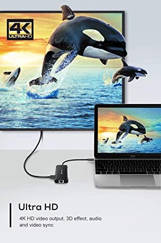 USB C Hub, UtechSmart 6 u 1 USB C do HDMI Adapter kompatibilan za MacBook Pro USB C prenosne računare i Chromecast sa Google TV-om