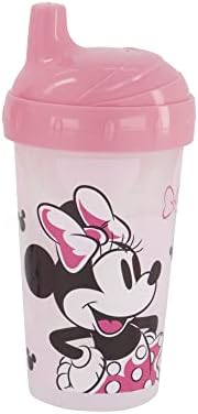 Male Sippy šolje za djevojčice| 10 unci Minnie Mouse Sippy Cup pakovanje od dva komada sa slamkom i poklopcem / izdržljiva plava nepropusna