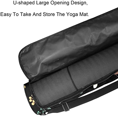 RATGDN Yoga Mat torba, medeni pčelinji Suncokreti Vježba Yoga Mat Carrier full-Zip Yoga Mat torba za nošenje sa podesivim remenom