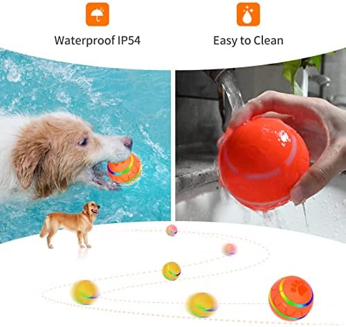Pametne kugle za pse igračke,interaktivni psi igraju loptu sa daljinskim upravljačem,neuništiva gumena pseća Lopta sa Ultra sjajnim