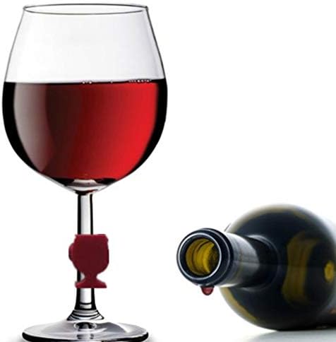 Amosfun 8 kom Wine Glass markeri Charms naočare Silikonski šarm Marker za piće stem-vinsko staklo Marker za višekratnu upotrebu silikonsko