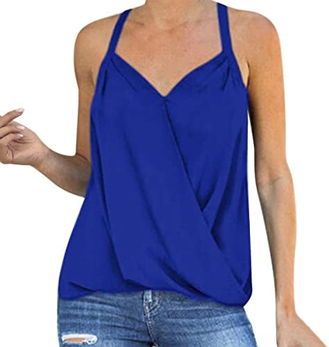 Jedinstvene grafičke majice Žene Ležerne prilike Case Casual Top V izrez Solid Boja Top ljetni bez rukava na vrhu bez rukava