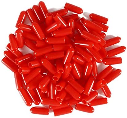 Navoj za zaštitu navoja PVC gumena Okrugla cijev za vijke poklopac poklopca ekološki crveni 13mm ID 50kom
