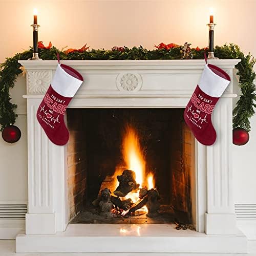 Ne možete me uplašiti imam dvije kćeri božićne čarape božićne čarape torbice kuće Porodični Xmas Decor
