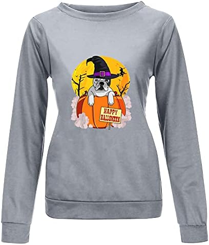 Ženski Plus Veličina Halloween Džemper Dugi Rukav Grafički Majice Majice Crewneck Pulover Duks Majice
