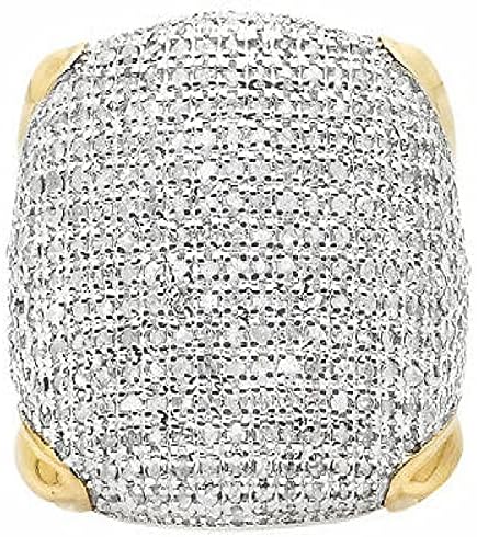 DivaJewel okrugli rez bijeli dijamant 14k žuto zlato preko 925 Sterling srebra ledeni dijamant vjenčani zaručnički prsten za muškarce