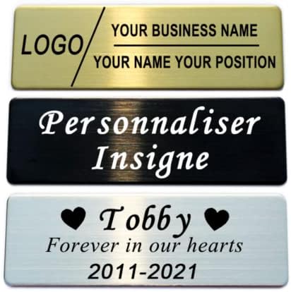Prilagođena personalizirana gravirana oznaka/značka za posao, sa magnetom ili iglom-izdržljiva personalizirana oznaka imena
