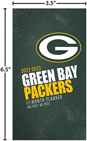 Turner Sports Green Bay Packers 2022-23 17-Mjesečni Džepni Planer, Multi