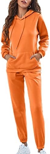Makemechic ženski duks 2 komada odjeća za vježbanje džepom pulover Hoodie i Jogger Sweatpants set