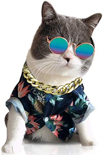3pcs Cool Cat Pas kostim Modni metalni kućni ljubimac ovratnik za kućne ljubimce s ananasom Print za pse za mačke i male pse Podesivi
