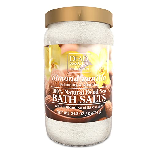 Paket - Dead Sea kolekcija soli za kupanje obogaćen-badem & vanilija i Argan - prirodne soli za kupanje -2 X veliki 34.2 oz. - Njeguje