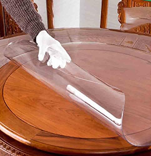 Fercla okrugla čista plastična stolna stolna stola za zaštitu namještaja za namještaj vinil vodootporan PVC vodootporna toplina otporna