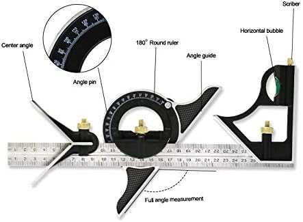 TUL 300 mm nosač od nehrđajućeg čelika Multi-funkcionalni kutni ruler Multi kombinirani alat za mjerač ugla