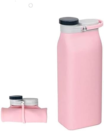 UKKD 600ml Prijenosni silikonski boca za vodu uvlačiva preklopna dječja slatka boca za piće Vanjska putna boca s vodoodbom