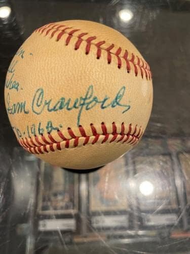 1968 WAHOO SAM CRAWFORD Detroit Tigers Single potpisan bejzbol JSA - autogramirani bejzbol
