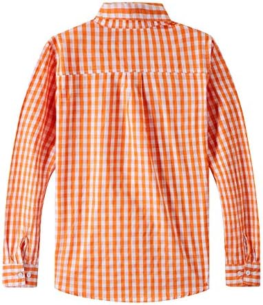 Proljeće & amp;Ge Boys' Dugi rukav karirani Poplin dugme down Shirt