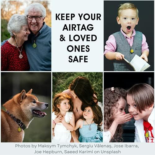 Chabaebae AirTag ogrlica za djecu-siguran diskretni AirTag držač za djecu, futrola za zračne oznake / podesiva dužina ogrlica za zračne
