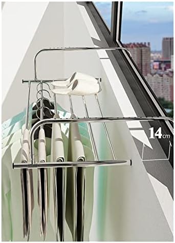 luckxuan stalak za sušenje odjeće stalak za cipele za sušenje na balkonu sklopivi prozorski stalak za sušenje pelena stalak za sušenje