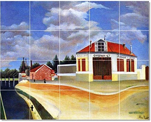 Keramička pločica Mural-Jean-Jacques Rousseau Umjetnička umjetnička pločica MUNALNI Enterijer Građevinski dizajn. 40 Š x 32 H 8X8