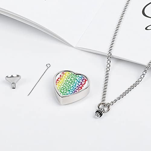 Rainbow Shamrock ogrlica za kućne ljubimce za pse mačke pepeo Memorijalni privjesak za uspomenu nakit za muškarce žene sa kompletom