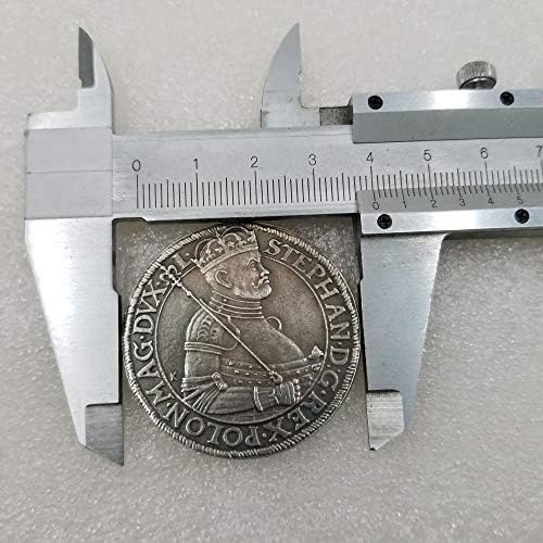 Zanati Poljska 1585 Bakreni srebrni, stari kovanica kovanica Kolekcija kovanica 2080Coin Kolekcionarska kovanica