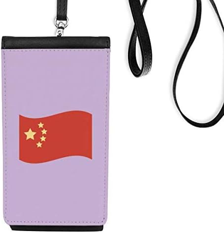 Kineska zastava zvijezde Telefon novčanik torbica Viseće mobilne torbice Crni džep