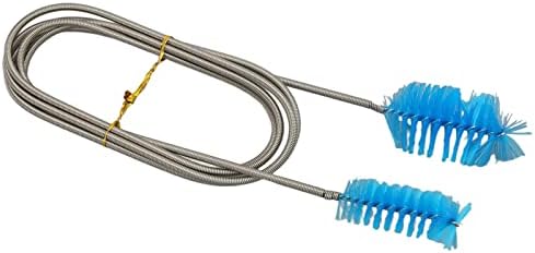 Cosiki fleksibilna četka za cijevi, savitljiva najlonska četka sa dvostrukom ručkom od nerđajućeg čelika alat za akvarijum za pumpe