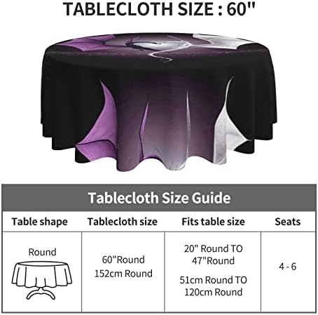 Ljubičasta i Wirte Dragons okrugla tkanina za stolove može se prati poliester okrugla tkanina za stolove, koja je vrlo pogodna za