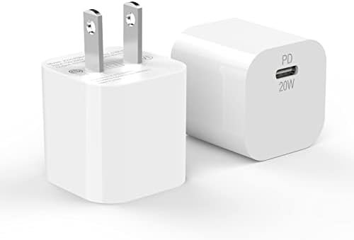 USB C zidni Punjač 20W,2PACK USB - C Adapter za brzo punjenje blok za iPhone 14/14 Pro/14 Pro Max/14 Plus/13 12 11 Pro Max/Pro/Mini/Xs