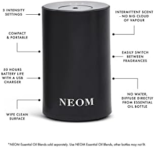 Neom-prenosni dobrobit pod mini difuzorom ulja Black & Real Luxury Esencijalno ulje 10 ml ...
