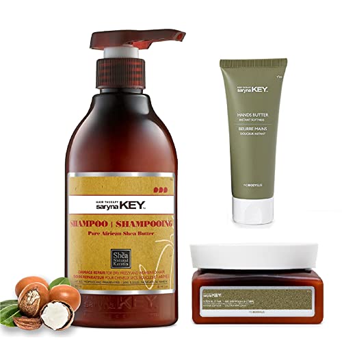Saryna ključni šampon za oštećenu kosu sa čistom afričkim shea maslac - Body & Hand Shea Matter Set poklon - okrutnost besplatno