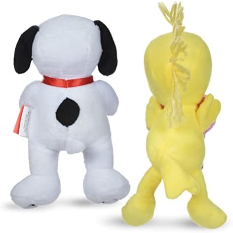 Peanuts for Pets pas Toys Snoopy 2pc Plish Squeakers| 6 Snoopy & Woodstock Love Plush Squeakers Collection pet Toys | Peanuts Toy
