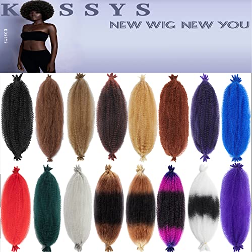 3 pakovanja Springy Afro Twist Hair 10 inch1B27613 prethodno odvojena Kinky Marley Twist pletenica za kosu meka Sintetička Heklana