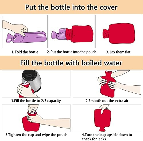Flaša za toplu vodu sa poklopcem, 2l izdržljiva vreća za toplu vodu za grejanje stopala za ruke, ublažavanje bolova u ramenu i vratu,