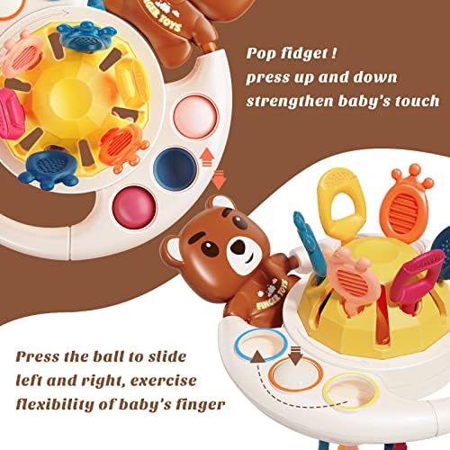 PRAGYM Montessori igračke za dijete od 1 godine, igračke za bebe od 6 do 12 mjeseci, senzorne igračke za medvjede sa Zvečkama za malu