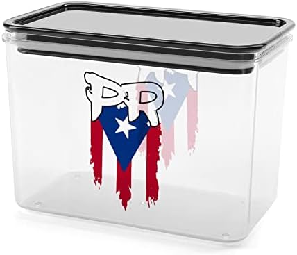 Portoriko Zastava PR Portorikanska Boricua kutija za odlaganje plastičnih posuda za organizatore hrane kanisteri sa poklopcem za kuhinju