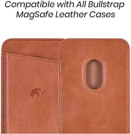 Bullstrap Premium kožna magsafe novčanik kompatibilan sa svim magsafe iPhone futrolama, sienna smeđim