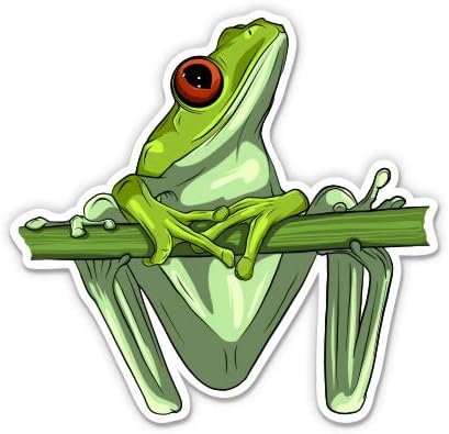 GT Graphics Express Green Tree Frog-5 vinil naljepnica - za Auto Laptop I-Pad-vodootporan Decal
