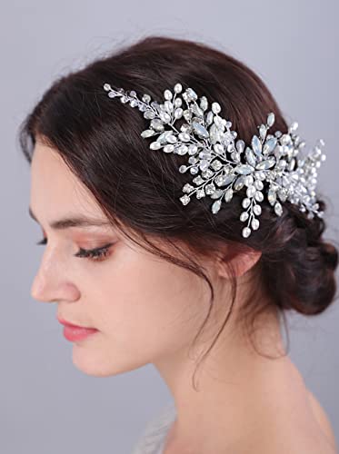 JWICOS vjenčani kristalni češljevi za kosu Bridal Pearl bočni češalj vjenčani Dodaci za kosu mladenke za žene i djevojčice