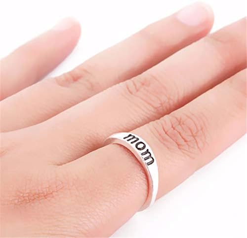 MOMOVI Prstenovi Girls Trendi prsten srebrni zabrinuto vjenčani nakit Trendy Rings Girls Poklon srebro