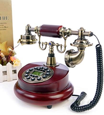 Taisk Vintage Mobile Phone, antikni telefon Puno drveta Fuselage 60S modni ožičeni biranje telefon Retro kućni dodaci Dekoracija
