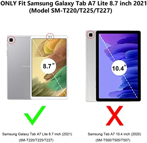 za Samsung Galaxy Tab A7 Lite Case 2021 sa leptir krilima na nogama, 2 u 1 Zaštitni tablet za teške uslove rada za djecu djevojke
