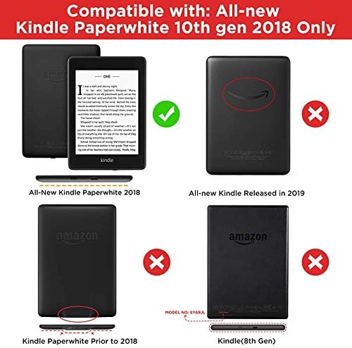 ZENGCANG Kindle štampani poklopac-Paperwhite 4 TPU meka futrola za Kindle Paperwhite 2018 release Ereader sa automatskim modelom poklopca