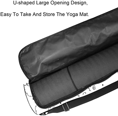 Slatka Simpe Crna Bijela ovca uzorak Yoga Mat torba za nošenje s naramenicom torba za jogu torba za teretanu torba za plažu