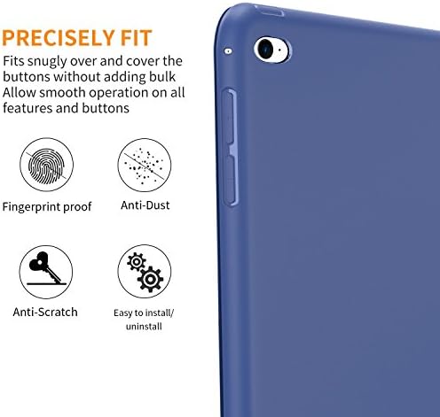 DTTO futrola za ipad mini 4, ultra tanak lagana pametna ploča s trikoldom sa fleksibilnim mekim TPU stražnjim poklopcem za iPad mini4