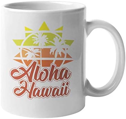 Aloha Hawaii Palm Tree Print kafa & amp; šolja za čaj šolja za plaže Lover