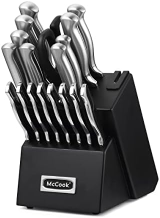 McCook MC69B set kuhinjskih noževa od nerđajućeg čelika + MCW11 Set bambusovih ploča za sečenje od 4 komada