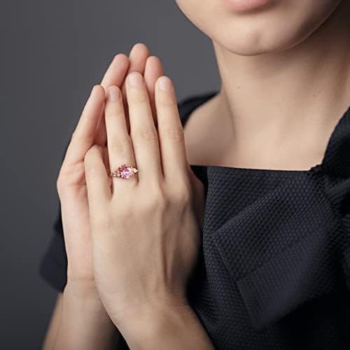 Twilight Rings Love Ring Crystal Pink Diamond Intarzija Pink Pink Ring Ring Ring Gold Žene